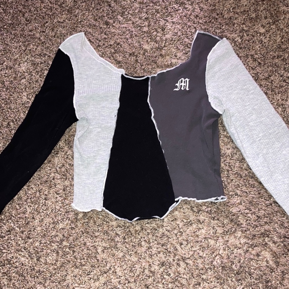 Patchwork long sleeve shirt